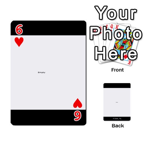 Playing Cards 2 Sides Front - Heart6