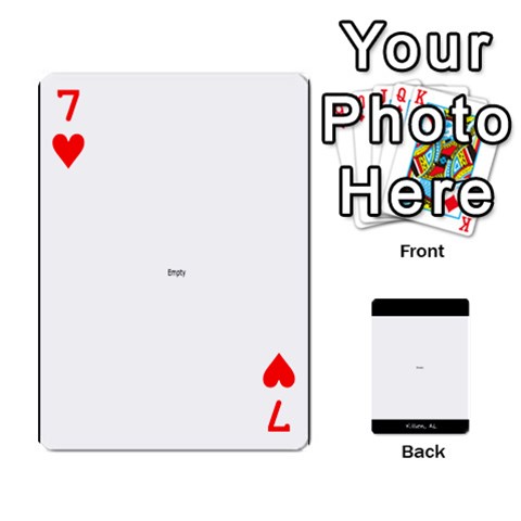 Playing Cards 2 Sides Front - Heart7