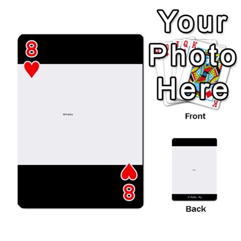 Playing Cards 2 Sides Front - Heart8