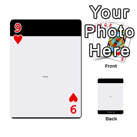 Playing Cards 2 Sides Front - Heart9