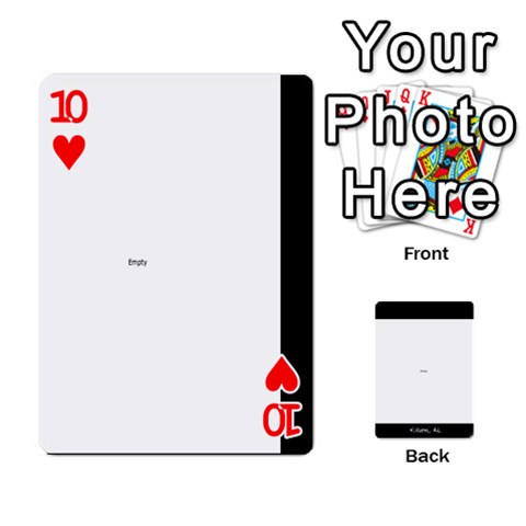 Playing Cards 2 Sides Front - Heart10