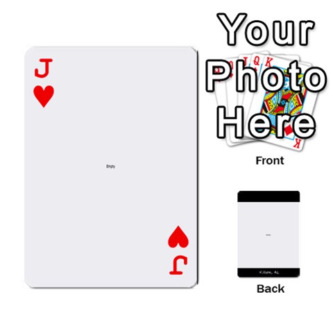 Jack Playing Cards 2 Sides Front - HeartJ