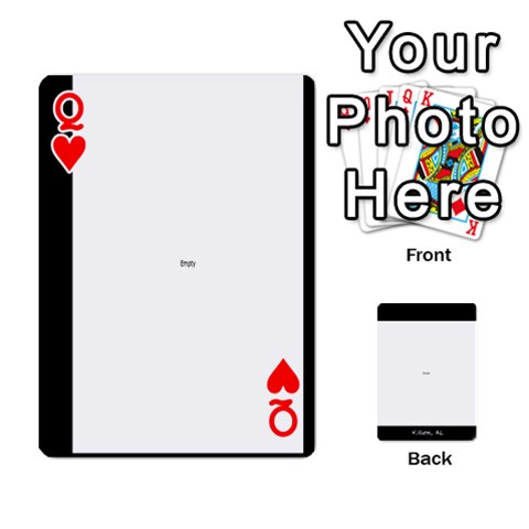 Queen Playing Cards 2 Sides Front - HeartQ