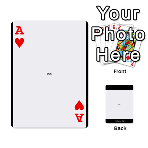 Ace Playing Cards 2 Sides Front - HeartA