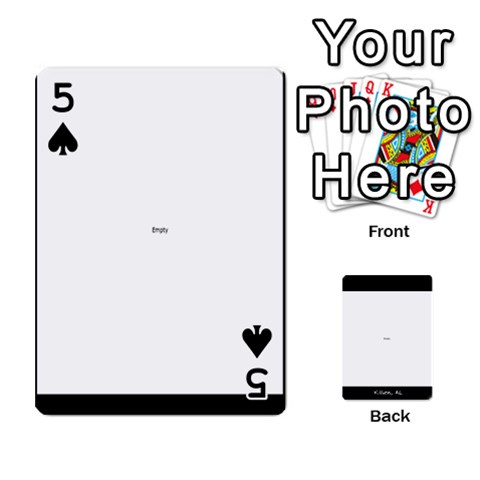Playing Cards 2 Sides Front - Spade5