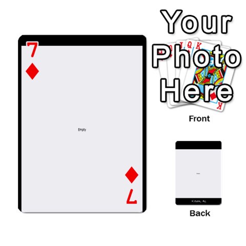 Playing Cards 2 Sides Front - Diamond7