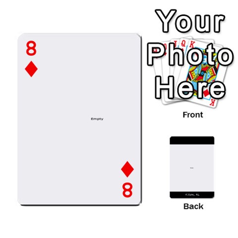 Playing Cards 2 Sides Front - Diamond8