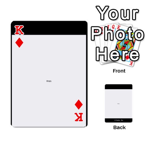 King Playing Cards 2 Sides Front - DiamondK