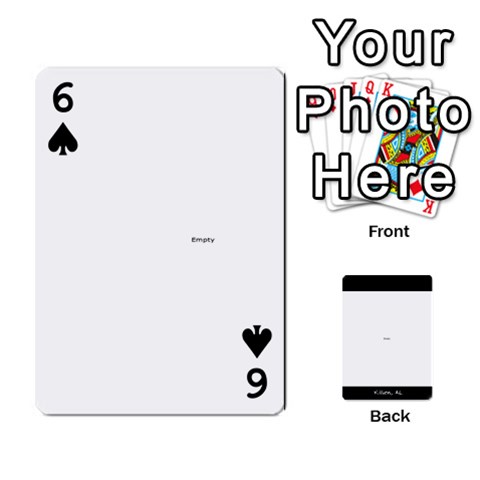 Playing Cards 2 Sides Front - Spade6