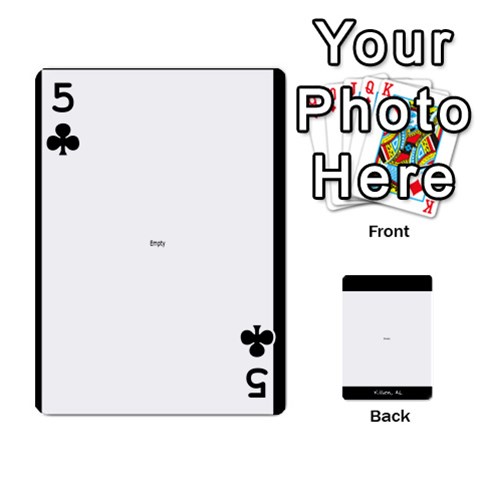 Playing Cards 2 Sides Front - Club5