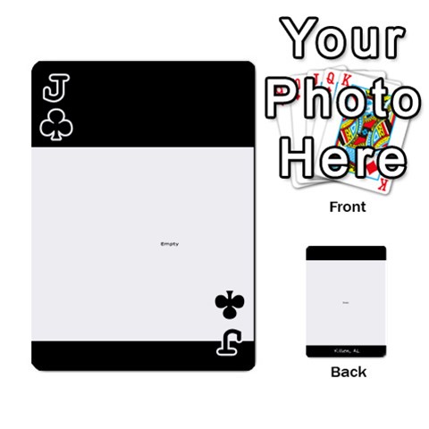 Jack Playing Cards 2 Sides Front - ClubJ