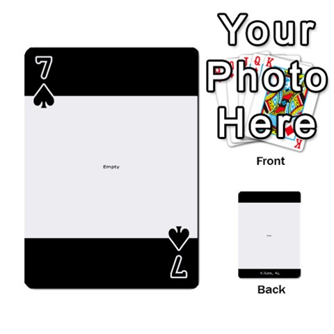 Playing Cards 2 Sides Front - Spade7