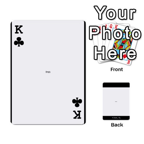 King Playing Cards 2 Sides Front - ClubK