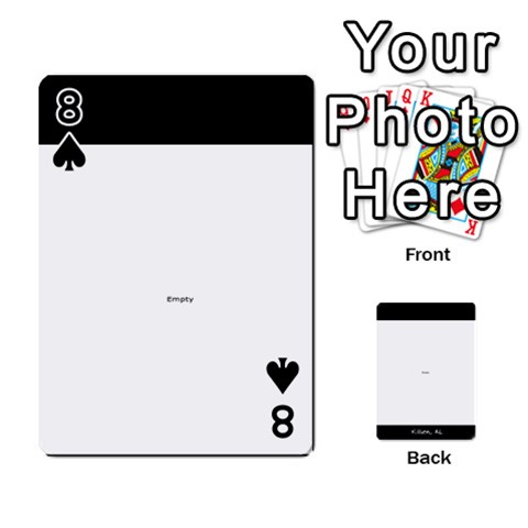 Playing Cards 2 Sides Front - Spade8