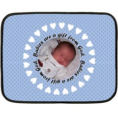 Baby Boy Blanket - Mini - 35 x27 Fleece Blanket (Mini) Baby Boy Blanket - Mini - 35 x27 Fleece Blanket (Mini)