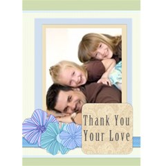 thank you card - Greeting Card 5  x 7 