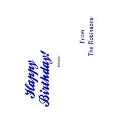 Happy Birthday Personalized Cards - Greeting Card 4.5  x 6 