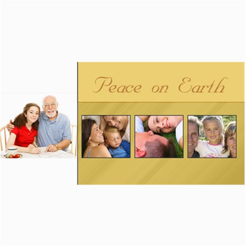 Peace On Earth Gold Photo Holiday Christmas Cards By Angela 8 x4  Photo Card - 7