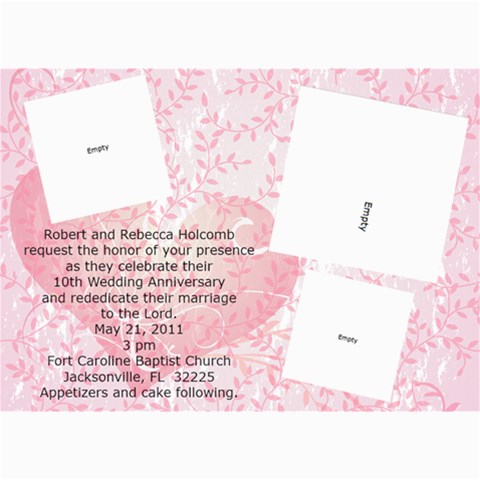 Anniversary By Becky Holcomb 7 x5  Photo Card - 14