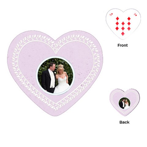 Lavender Lace Wedding Heart Cards By Catvinnat Front