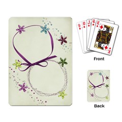 Playing Card- Flowers And Glitter Template