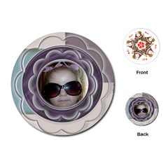 Round single photo flower - Playing Cards Single Design (Round) Round single photo flower - Playing Cards Single Design (Round)