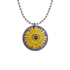 Daisy & Gingham necklace - 1 Button Necklace Daisy & Gingham necklace - 1 Button Necklace
