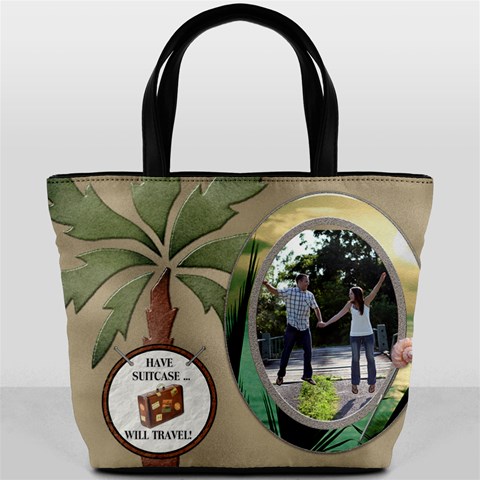 Tropical Travel Bucket Bag By Lil Front