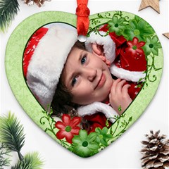 Flowers Heart ornament - Ornament (Heart) Flowers Heart ornament - Ornament (Heart)