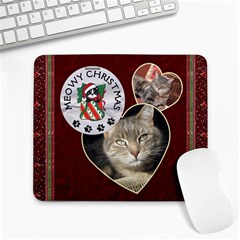 Meowy Christmas Mousepad - Large Mousepad Meowy Christmas Mousepad - Large Mousepad