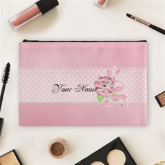 Pink Flower case- Large- template - Cosmetic Bag (Large)