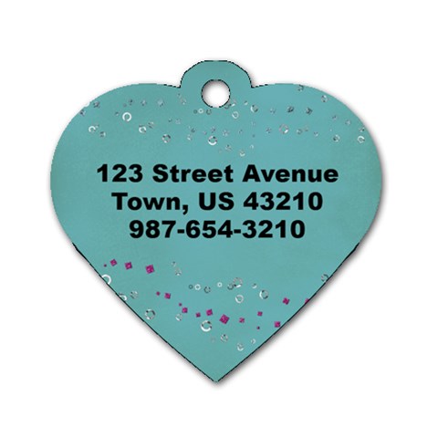 Blue Glitter Dog Tag By Mikki Back