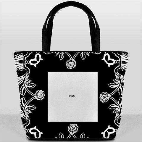 Art Nouveau Black & White Bucket Bag By Catvinnat Front