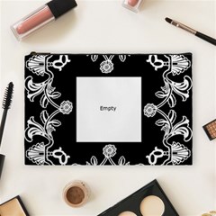 Art Nouveau Black & White Large Cosmetic Bag - Cosmetic Bag (Large) Art Nouveau Black & White Large Cosmetic Bag - Cosmetic Bag (Large)