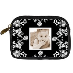 Art Nouveau Black & White DigitalCamera Case - Digital Camera Leather Case Art Nouveau Black & White DigitalCamera Case - Digital Camera Leather Case