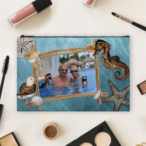 Tropical Large Cosmetic Bag By Lil Front