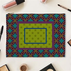 Turquoise, Purple, & Green XL Cosmetic Bag - Cosmetic Bag (XL) Turquoise, Purple, & Green XL Cosmetic Bag - Cosmetic Bag (XL)