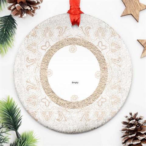 Art Nouveau Antique Lace Round Ornament By Catvinnat Back