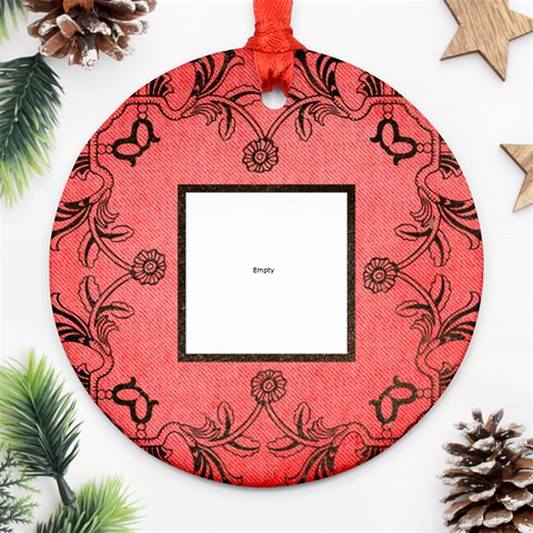 Vampire Halloween  Round Ornament By Catvinnat Front