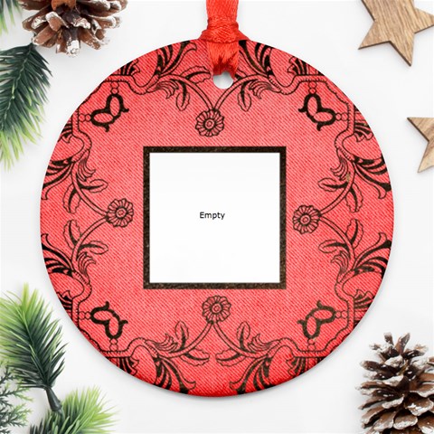 Vampire Halloween  Round Ornament By Catvinnat Back