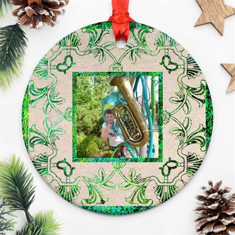 Art Nouveau Eden Round Ornament By Catvinnat Front