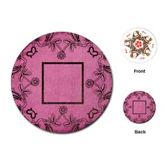 art nouveau pink round playing cards - Playing Cards Single Design (Round) art nouveau pink round playing cards - Playing Cards Single Design (Round)