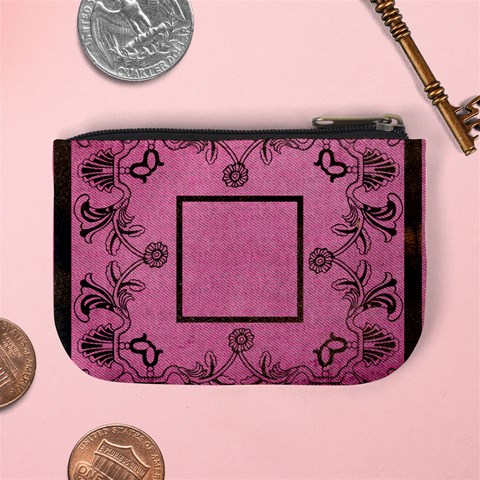 Art Nouveau Pink Mini Coin Purse By Catvinnat Back