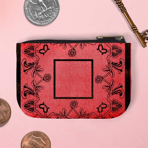 Art Nouveau Red Mini Coin Purse By Catvinnat Back