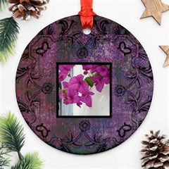 art nouveau deep purple round ornament - Round Ornament (Two Sides) art nouveau deep purple round ornament - Round Ornament (Two Sides)