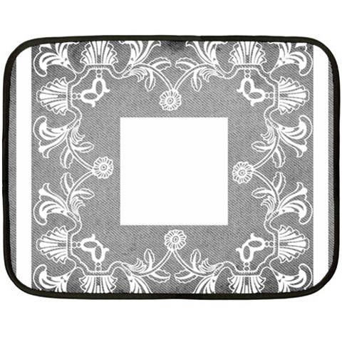 Art Nouveau Grey Lace Mini Fleece By Catvinnat 35 x27  Blanket