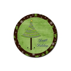 Holiday Rush Round Coaster - Rubber Round Coaster (4 pack) Holiday Rush Round Coaster - Rubber Round Coaster (4 pack)