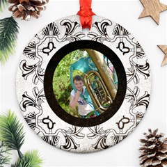 Art Nouveau Oreo Cookie Round ornament - Round Ornament (Two Sides) Art Nouveau Oreo Cookie Round ornament - Round Ornament (Two Sides)