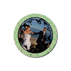 Green Flowers  - Rubber Coaster