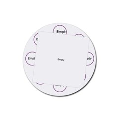 flower round coaster template - Rubber Round Coaster (4 pack)